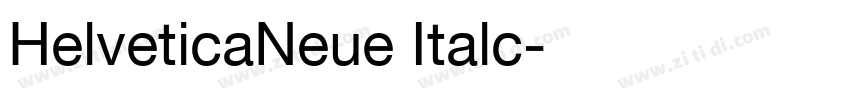 HelveticaNeue Italc字体转换